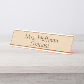 Porte-nom Pour Bureau Principal Brown orange (Devant)