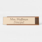 Porte-nom Pour Bureau Principal Brown orange (Devant)