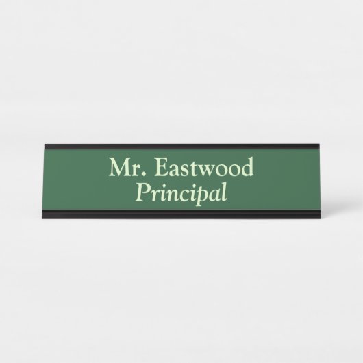 Porte-nom Pour Bureau Principal en vert (Devant)