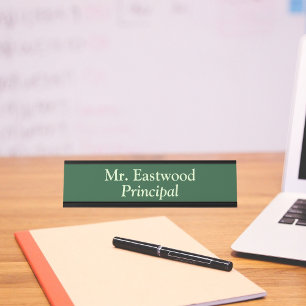 Porte-nom Pour Bureau Principal en vert