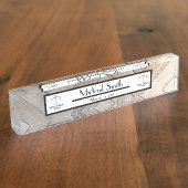 Porte-nom Pour Bureau Procureur des grains de bois (Taille)