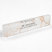 Porte-nom Pour Bureau Professeur de Marble Moderne