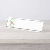 Porte-nom Pour Bureau Professeur de mathématiques (Devant)