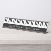 Porte-nom Pour Bureau Professeur de piano (Devant)