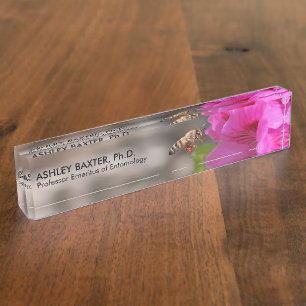 Porte-nom Pour Bureau Professeur d'entomologie Apiculteur amateur d'inse