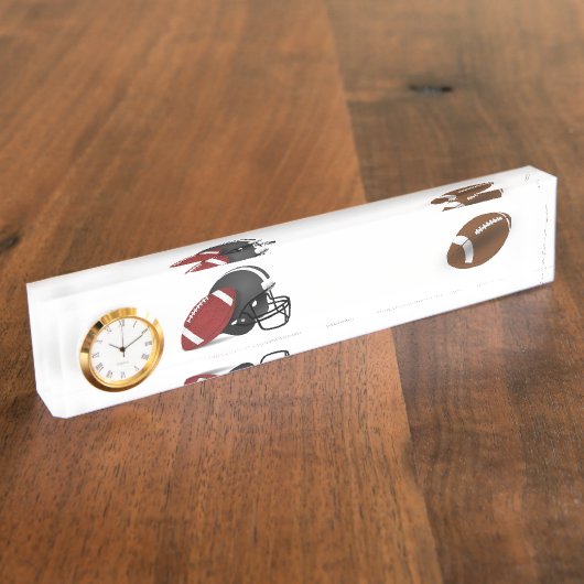 Porte-nom Pour Bureau Professeur d'entraîneur de football américain de (Taille)