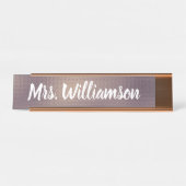 Porte-nom Pour Bureau Professeur Professionnel Monogramme (Devant)