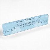 Porte-nom Pour Bureau Professeur professionnel Polka Dot