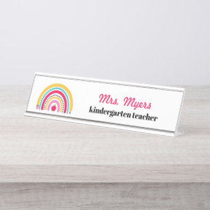 Porte-nom Pour Bureau Professeur Rainbow Kindergarten