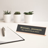Professional Classy Modern Black Gold Office Titre