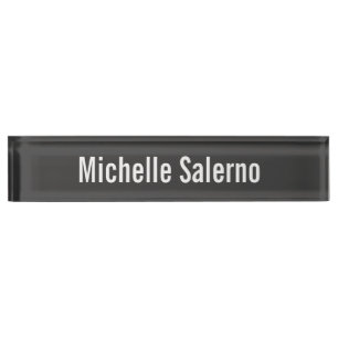 Porte-nom Pour Bureau Professional Modern Grey Creative Lisible