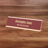 Porte-nom Pour Bureau Professionnel élégant Bureau Titre exécutif