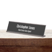 Porte-nom Pour Bureau Professionnel Élégant Simple Office Titre exécutif