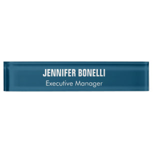 Porte-nom Pour Bureau Professionnel minimaliste couleur bleu marine mode