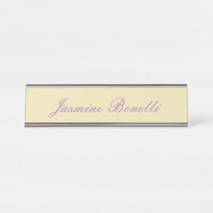 Porte-nom Pour Bureau Professionnel Moderne Minimaliste Pastel Couleur B