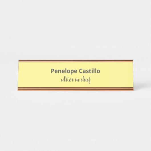 Porte-nom Pour Bureau Professionnel Moderne Simple Design (Devant)