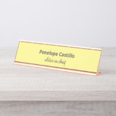 Porte-nom Pour Bureau Professionnel Moderne Simple Design (Devant)