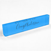 Porte-nom Pour Bureau Professionnel Plain Moderne Élégant Bleu Clair Chi