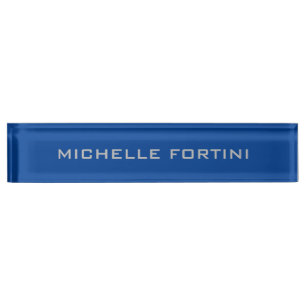 Porte-nom Pour Bureau Professionnel Plat Moderne Bleu Profond
