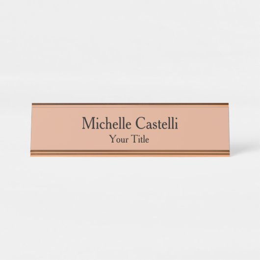 Porte-nom Pour Bureau Professionnel Unique Classique Simple (Devant)