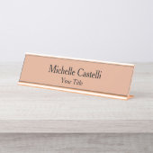 Porte-nom Pour Bureau Professionnel Unique Classique Simple (Devant)