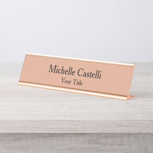 Porte-nom Pour Bureau Professionnel Unique Classique Simple (Devant)
