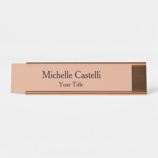 Porte-nom Pour Bureau Professionnel Unique Classique Simple (Devant)