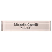 Porte-nom Pour Bureau Professionnel Unique Classique Simple (Devant)