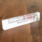 Porte-nom Pour Bureau Propriétaire d'une petite entreprise sur mesure (Taille)