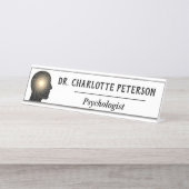 Porte-nom Pour Bureau Psychologue moderne (Devant)