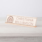 Porte-nom Pour Bureau Psychothérapeute Boho Rainbow (Devant)