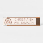 Porte-nom Pour Bureau Psychothérapeute Boho Rainbow (Devant)