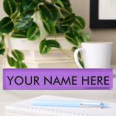 Porte-nom Pour Bureau PURPLE AMÉTHYSTE (couleur solide) ~