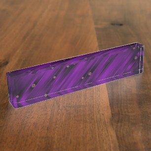 Porte-nom Pour Bureau purple,modern pattern