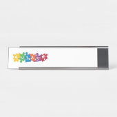 Porte-nom Pour Bureau Puzzle de l'autisme (Devant)