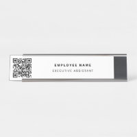 QR Code Entreprise Moderne Minimaliste Blanc