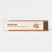 Porte-nom Pour Bureau Queen Bee and Honeypeb Watermark Gold Desk (Devant)