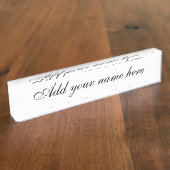 Porte-nom Pour Bureau Quel est mon nom !_ (Taille)