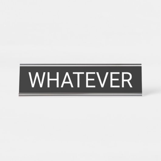 Porte-nom Pour Bureau Quoi que (Devant)