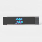 Porte-nom Pour Bureau Rad Papa Retro 80's (Devant)