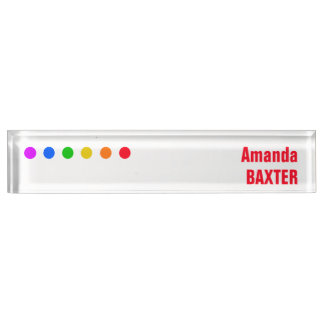 Porte-nom Pour Bureau Rainbow Name Tag