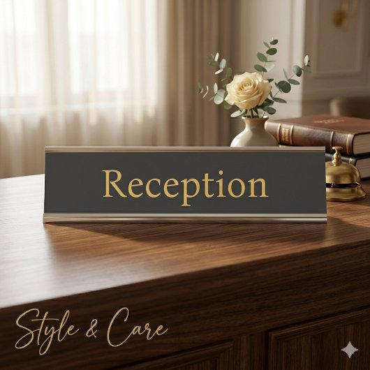 Porte-nom Pour Bureau Réception de bureau professionnelle