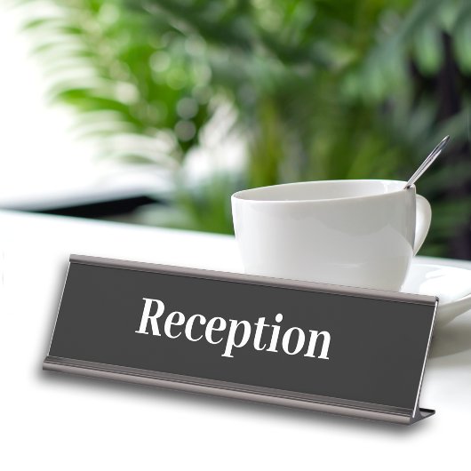 Porte-nom Pour Bureau Réception de bureau professionnelle simple