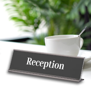 Porte-nom Pour Bureau Réception de bureau simple et professionnelle