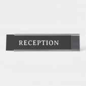 Porte-nom Pour Bureau RÉCEPTION | Moderne Professionnel (Devant)