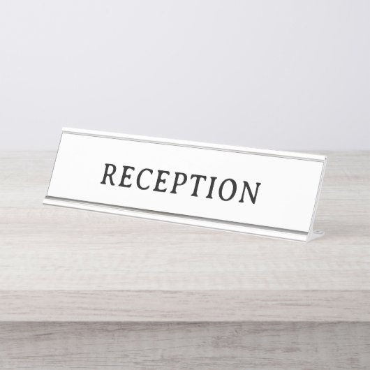 Porte-nom Pour Bureau RECEPTION | Professional Modern (Devant)