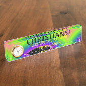 PORTE-NOM POUR BUREAU RÉCLAMER LA PLAQUE DE NOM DU BUREAU DE PLANCHE (Taille)