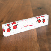 Porte-nom Pour Bureau Red Ladybugs Crawling Thunder_Cove (Taille)