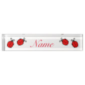 Porte-nom Pour Bureau Red Ladybugs Crawling Thunder_Cove (Devant)