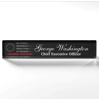 Porte-nom Pour Bureau Red Line Vintage Betsy Ross Drapeau américain